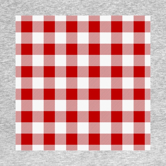 Buffalo Check Rob Roy Red White Christmas Plaid by terrybain